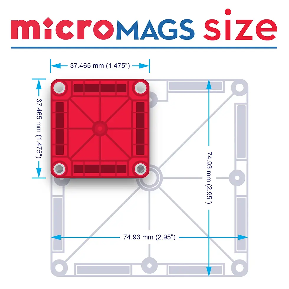 Thumbnail: MAGNA-TILES - microMAGS Travel Set - 26 Piece Set