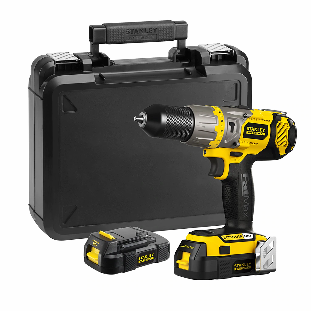 STANLEY Wiertarko-wkrętarka z udarem 18V - 2 akumulatory 1.5AH FMC620LB