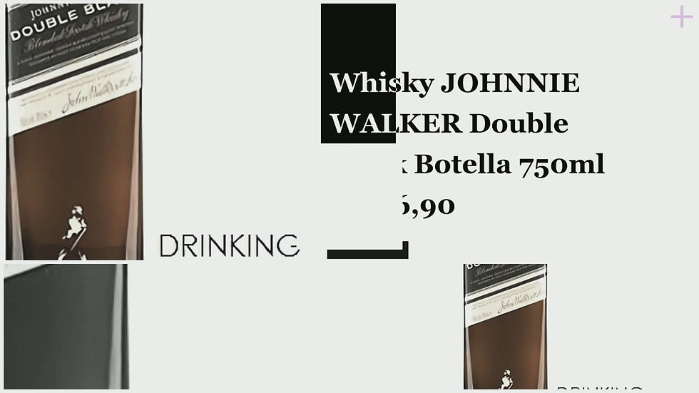 Miniatura: Whisky JOHNNIE WALKER Double Black Botella 750ml