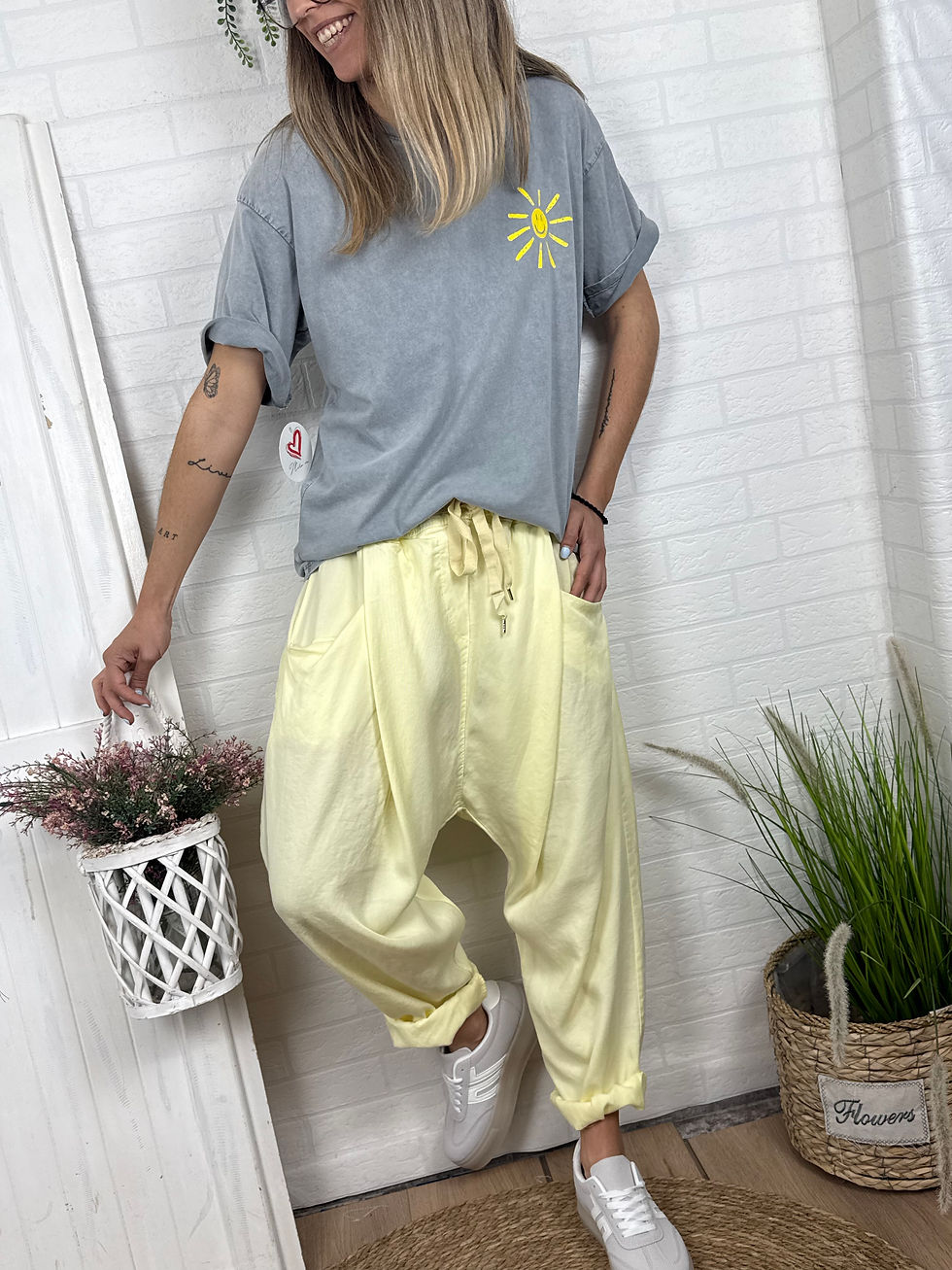 Miniatura: PANTALÓN BAGGY AMARILLO