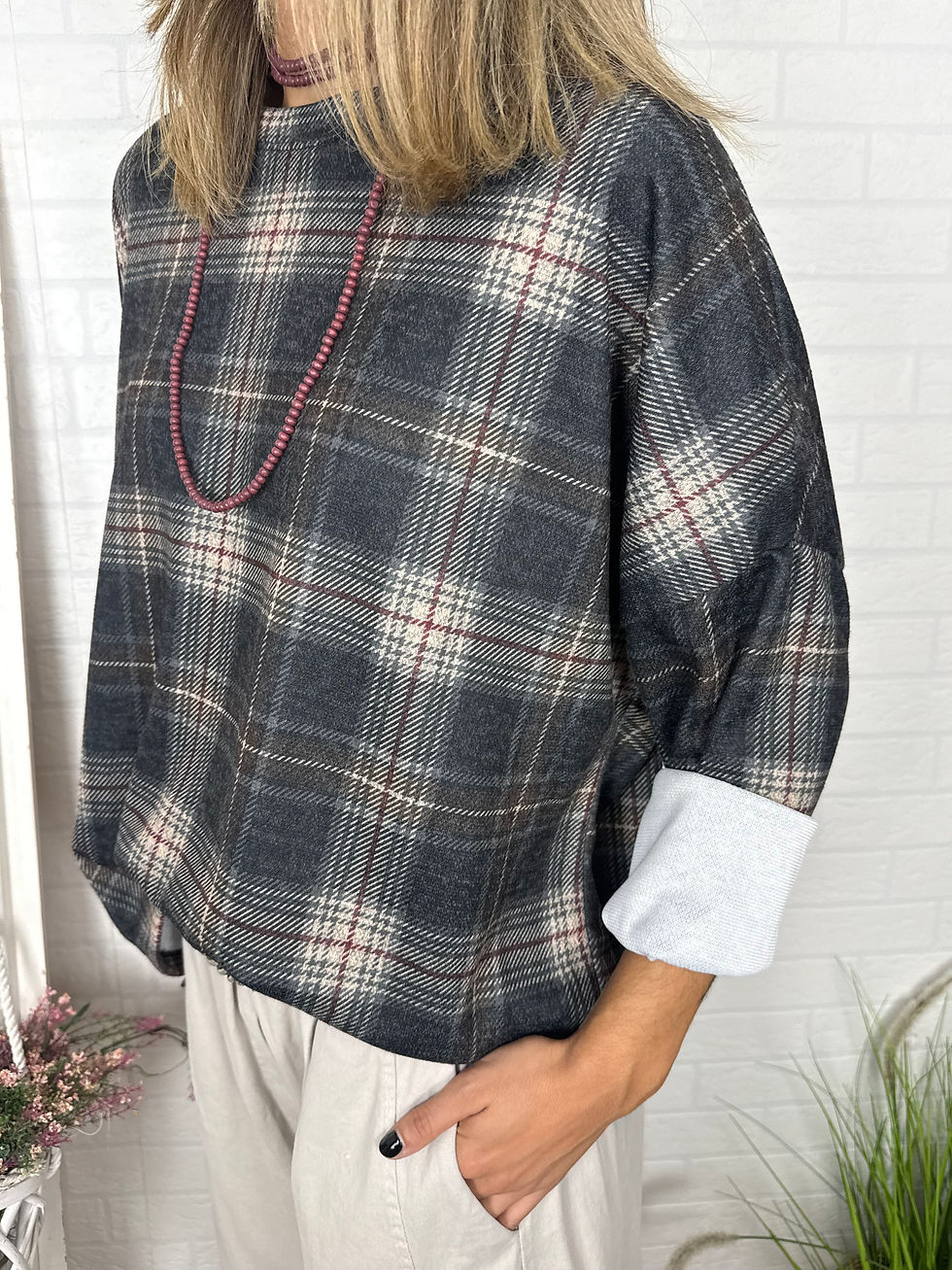 Miniatura: SUDADERA CUADROS