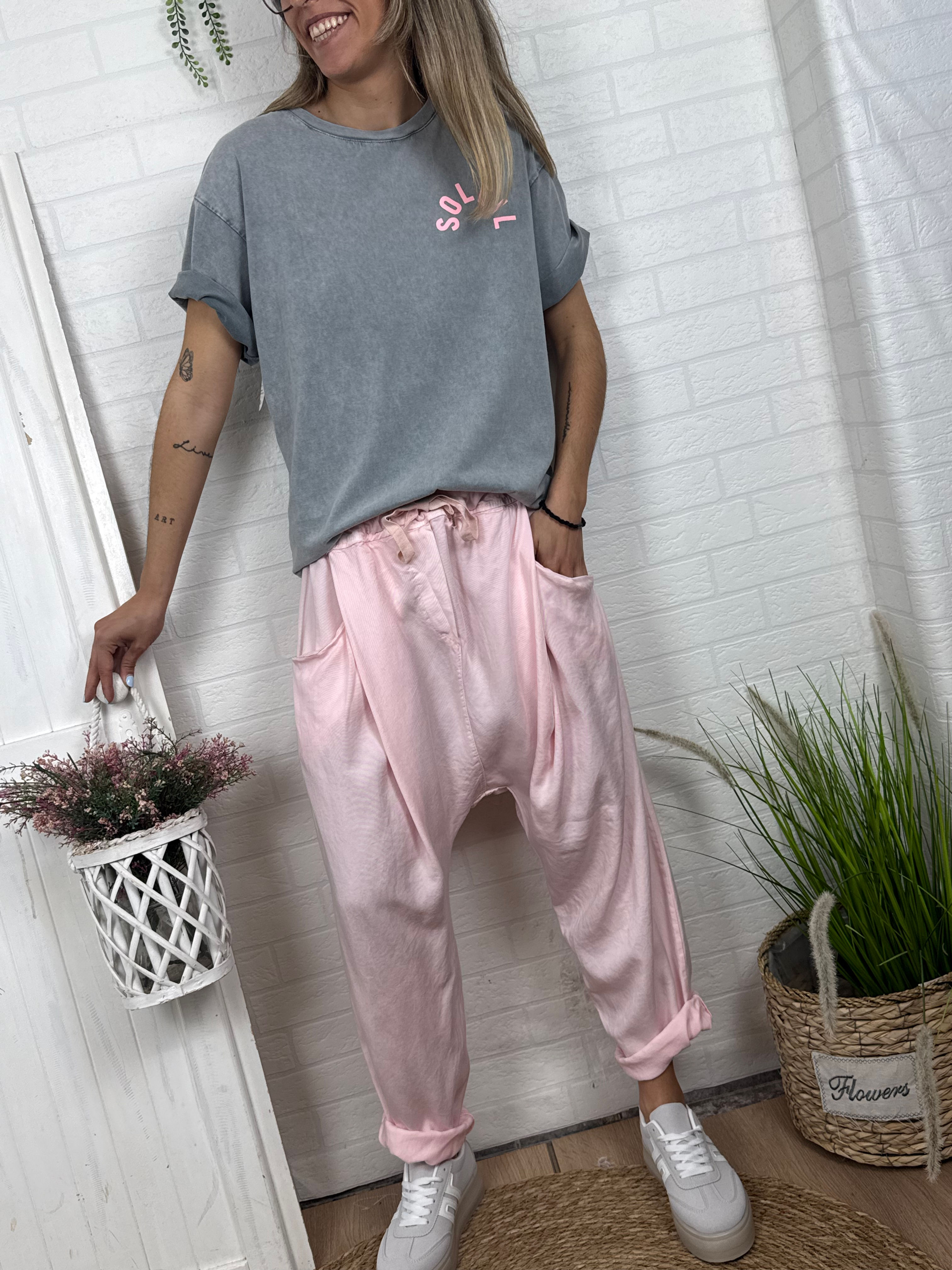 PANTALÓN BAGGY ROSA