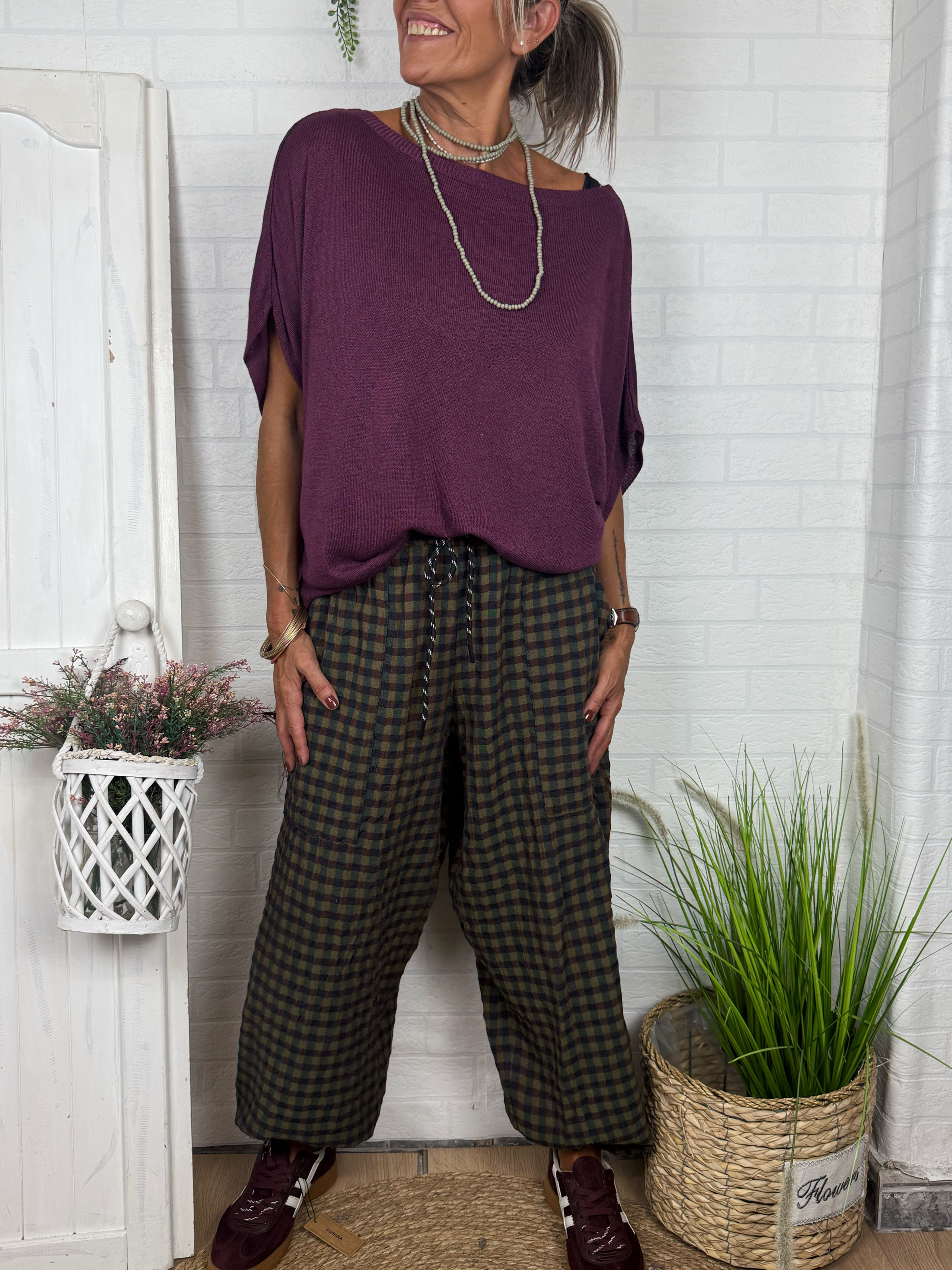 PANTALÓN VICHY VERDE