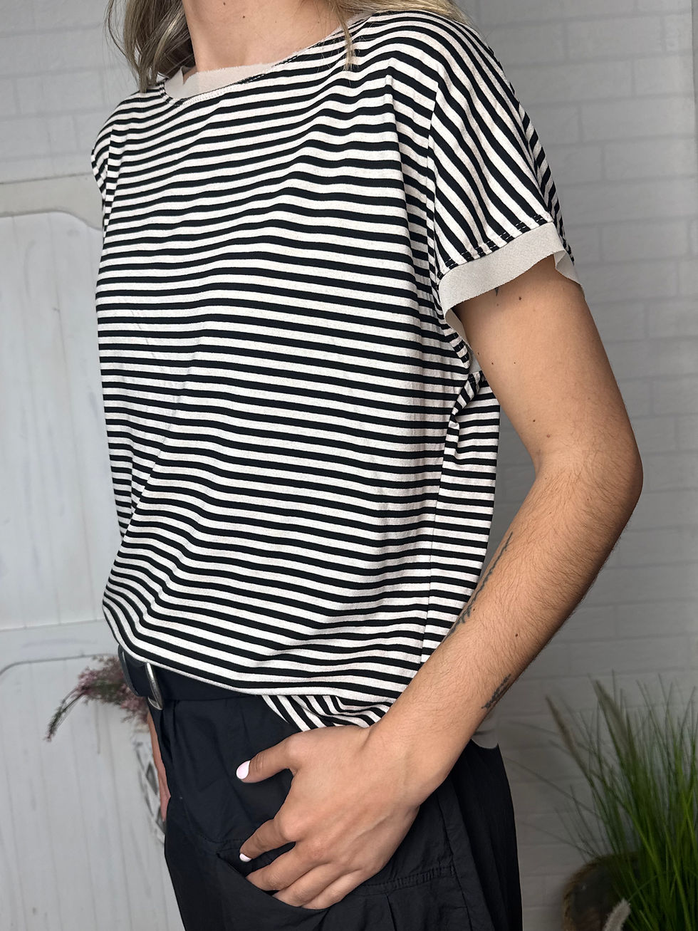 Miniature : CAMISETA NEGRA-BEIGE