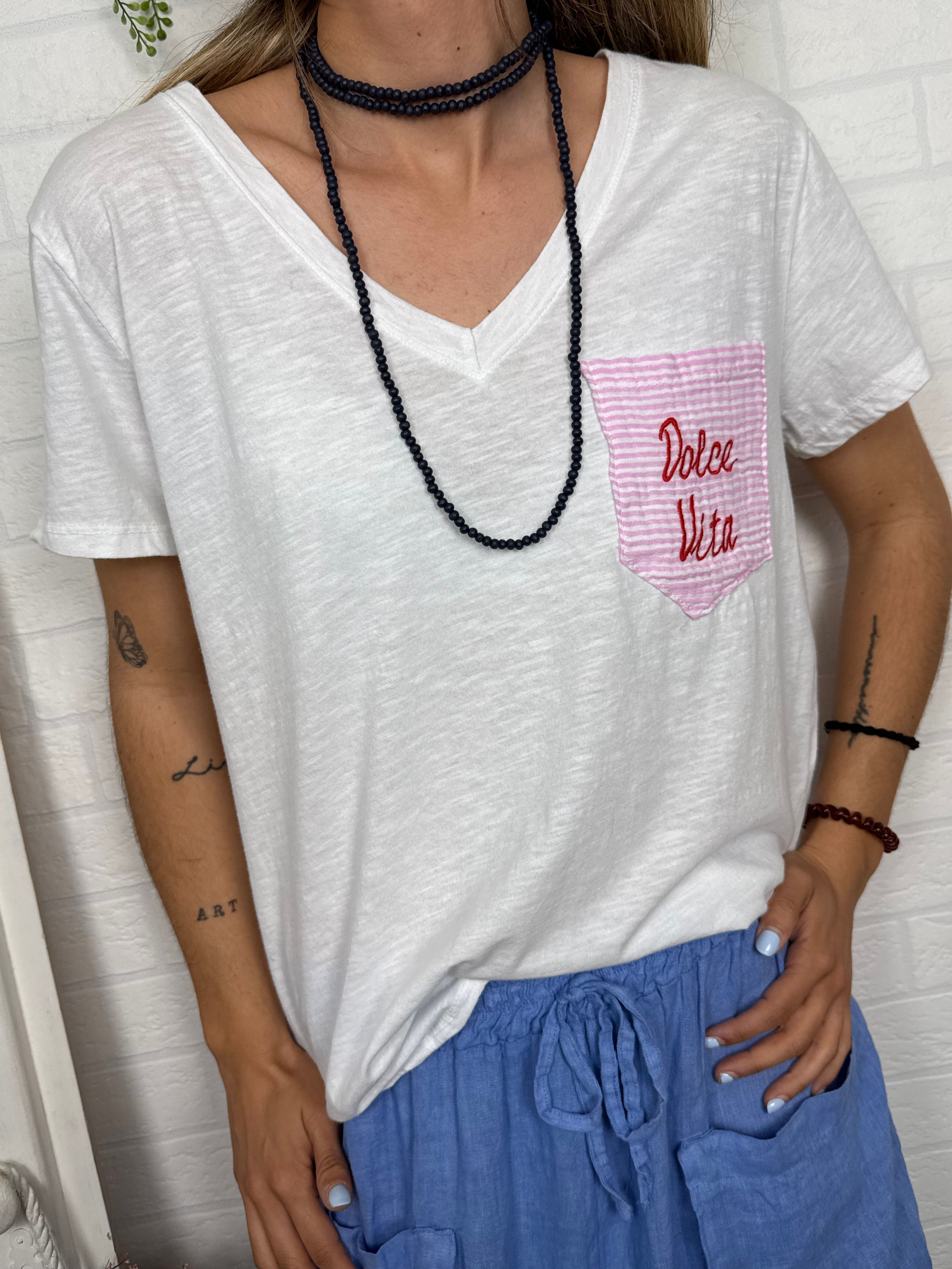 CAMISETA DOLCE VITA ROSA