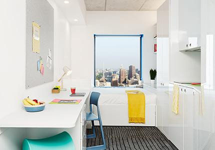 studio student accommodation at Scape