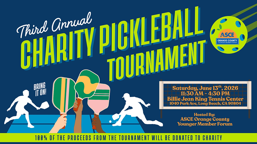 ASCE OC YMF: Charity Pickleball Tournament 2026