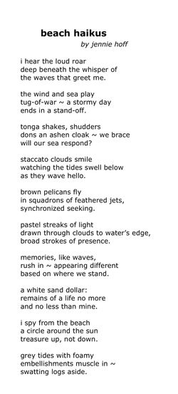 beach haikus