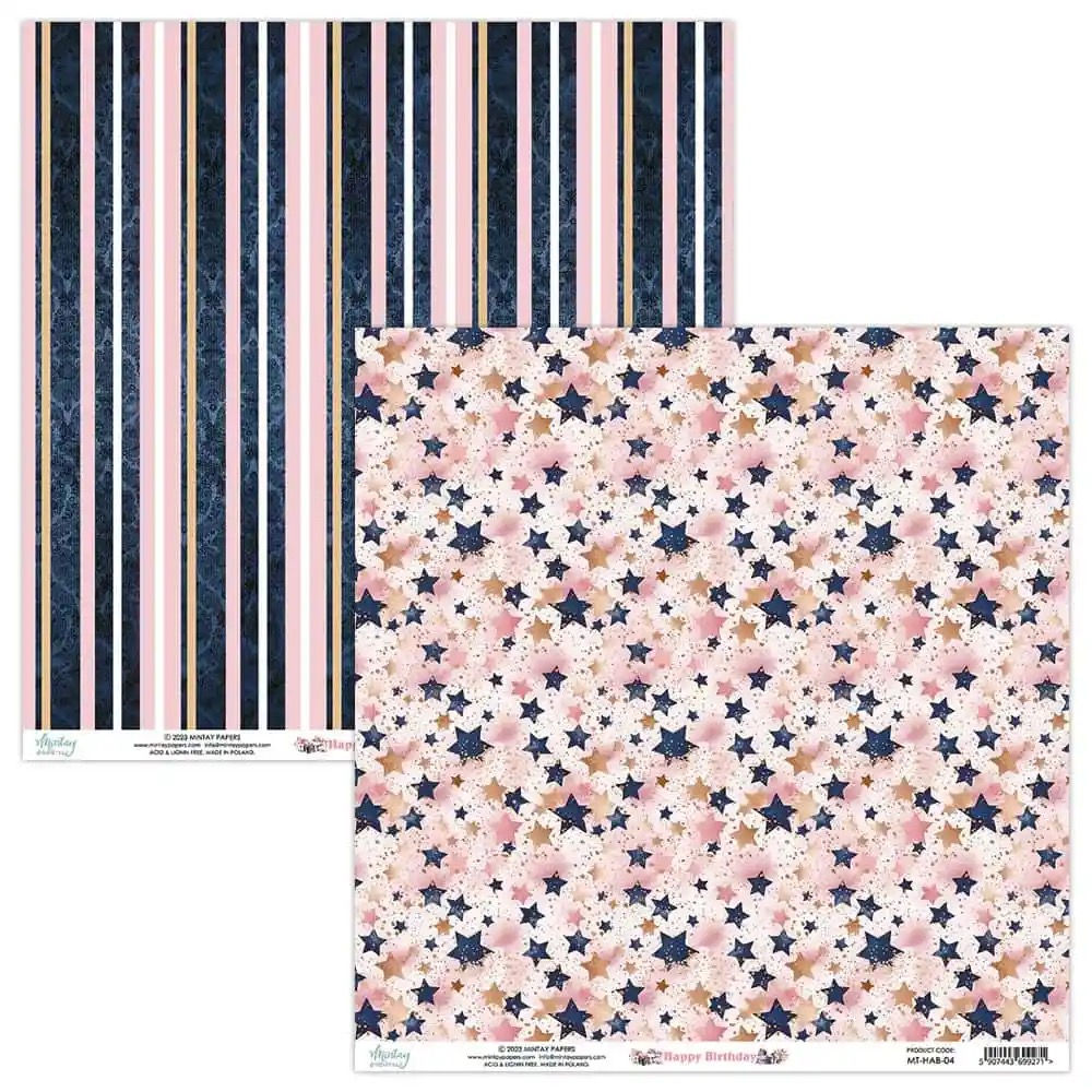 Mintay Papers- Happy Birthday- 04 - (12x12) Double-sided Sheet