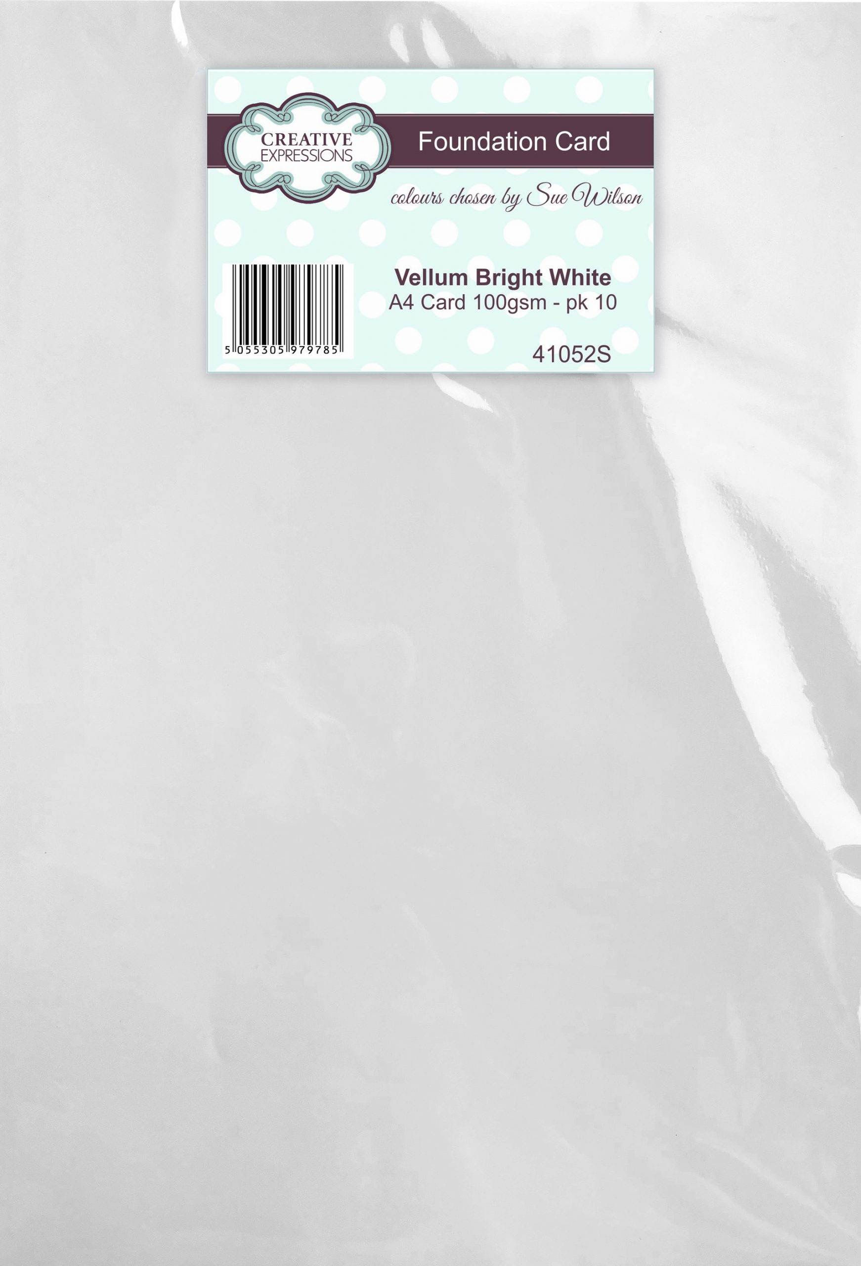 Creative Expressions Vellum Bright White 100gsm Pack of 10
