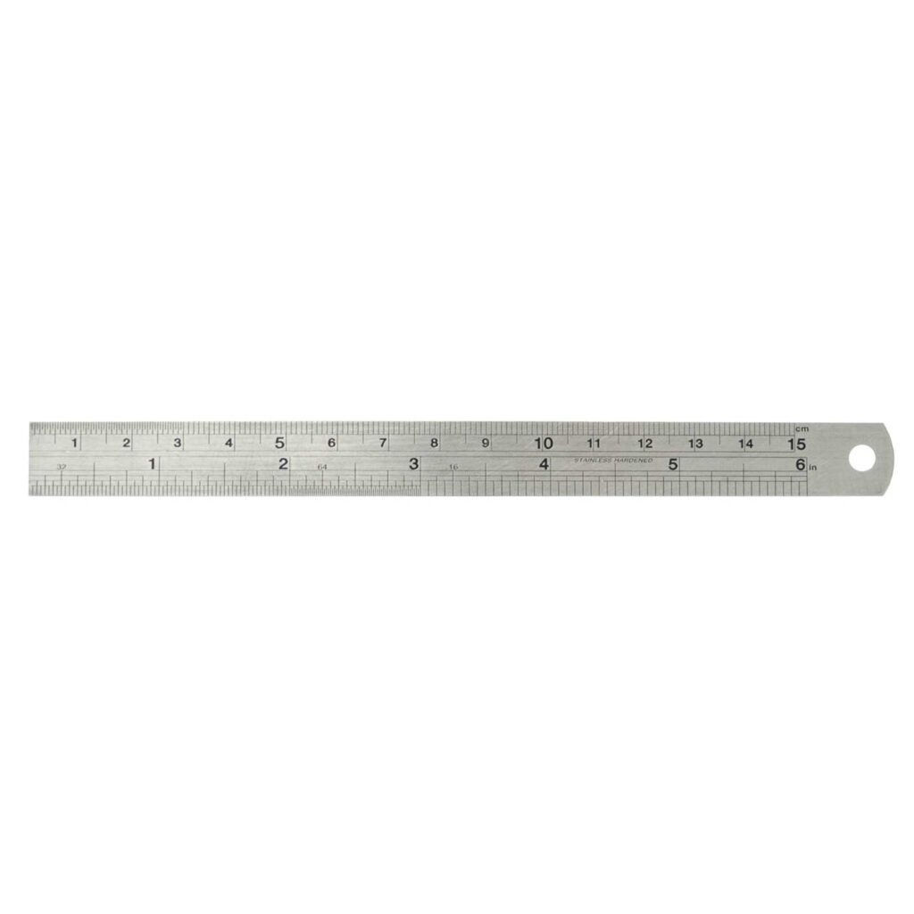 Birch 6" Inch Metal Ruler