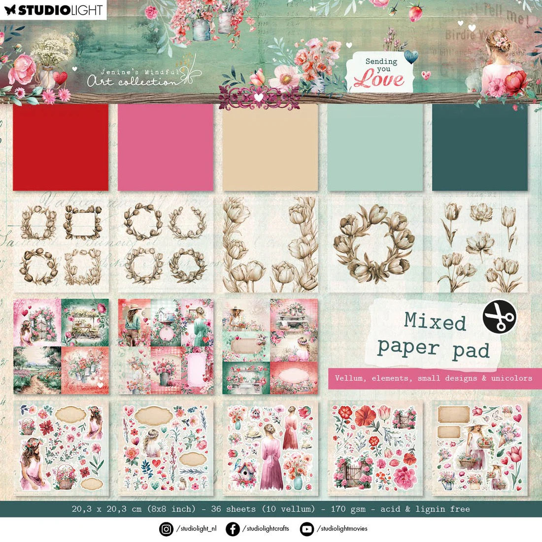 Janine's Mindful Art Collection - Sending you love