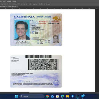 licencia de usa california editable psd