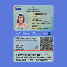 plantilla editable CARNET DE CUBA en Photoshop PSD