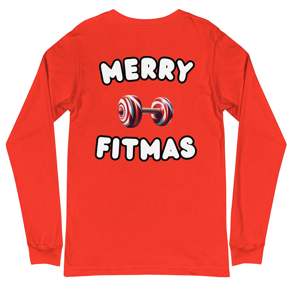 Thumbnail: Merry Fitmas (Gym Edition) - Unisex Christmas Long Sleeve Tee