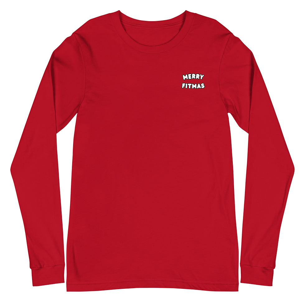 Thumbnail: Merry Fitmas (Gym Edition) - Unisex Christmas Long Sleeve Tee