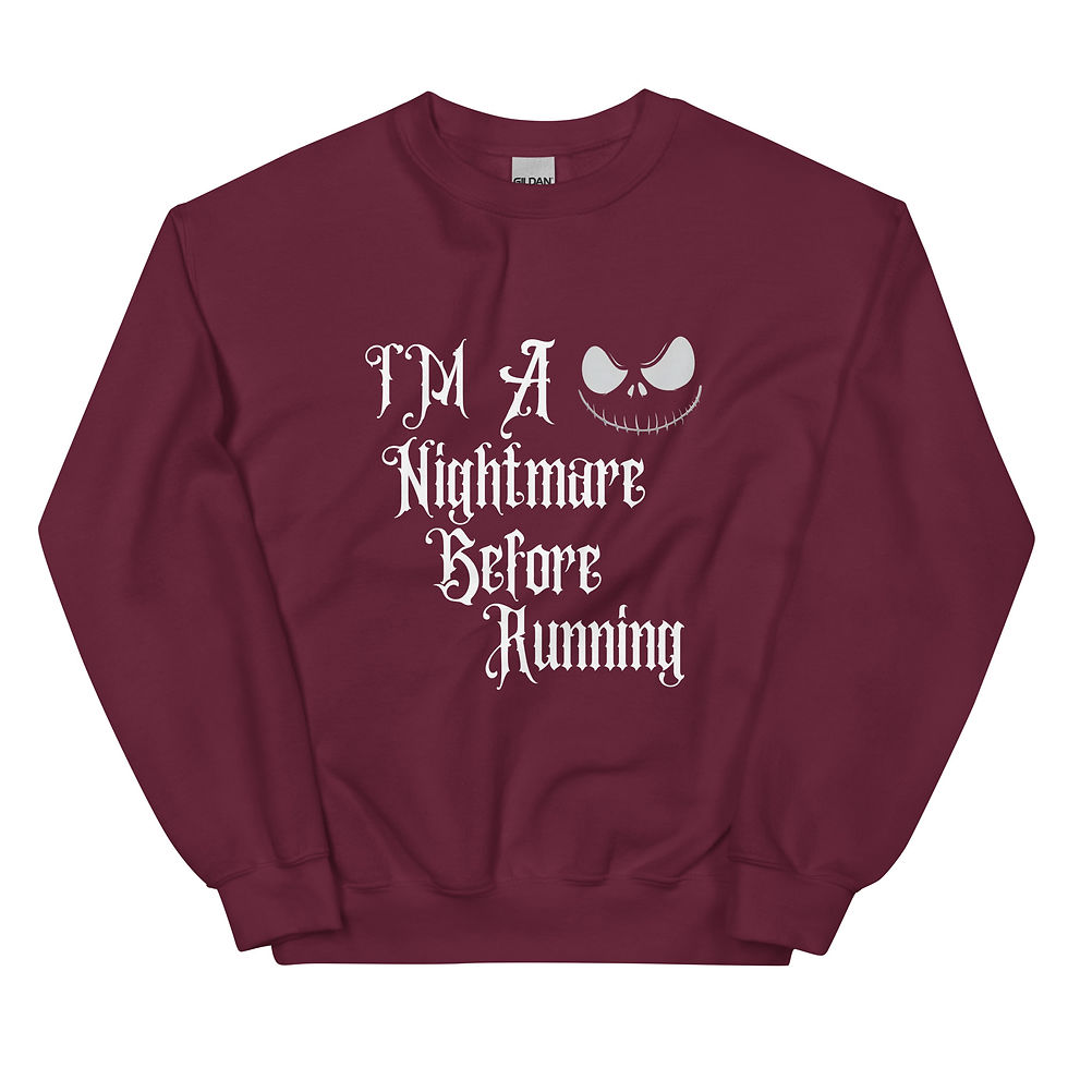 Thumbnail: Nightmare Before Running - Womens Sweatshirt