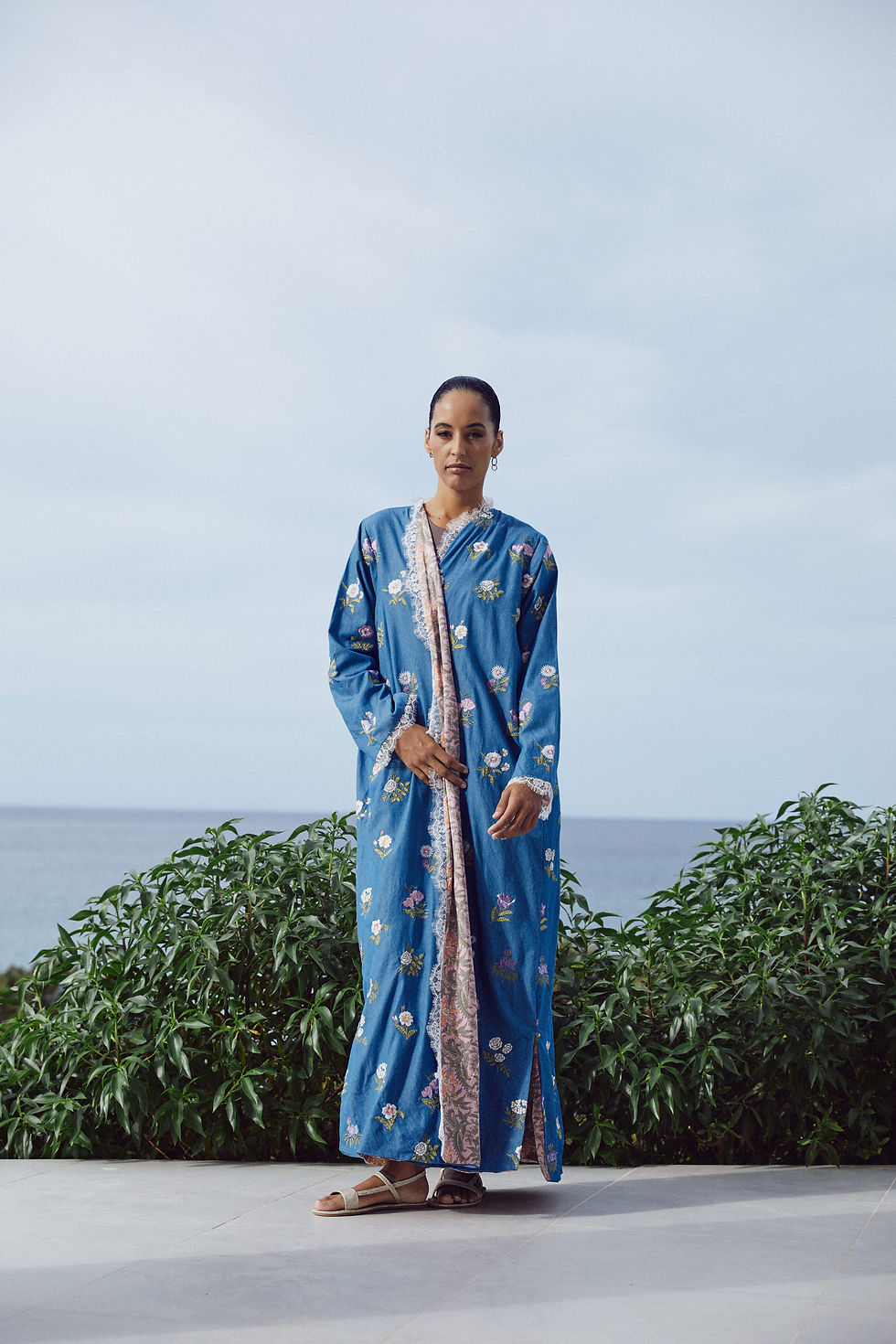 Denim Dancing Petals