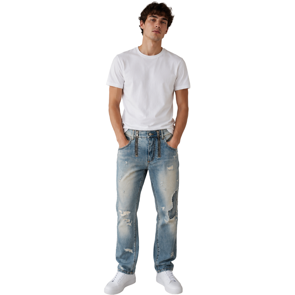 Jeans strappati blu