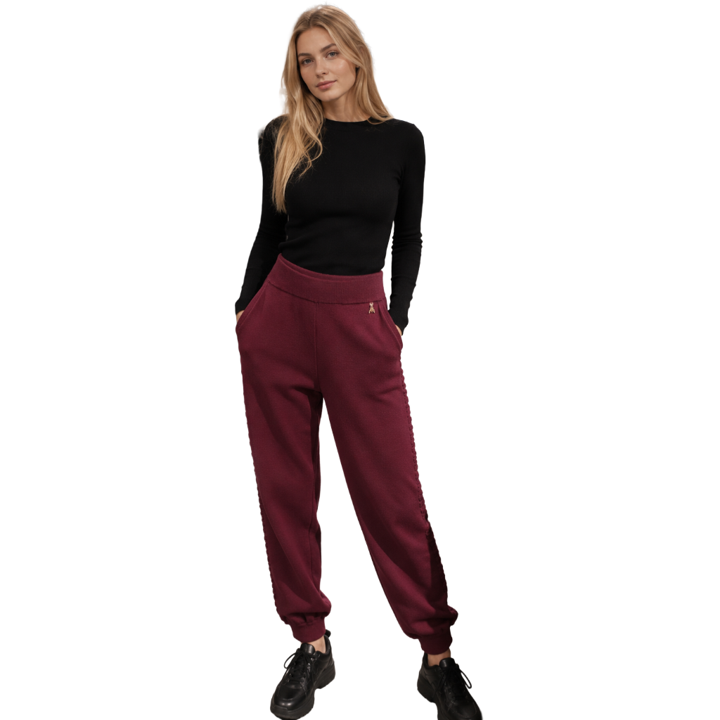 Pantaloni lunghi bordeaux