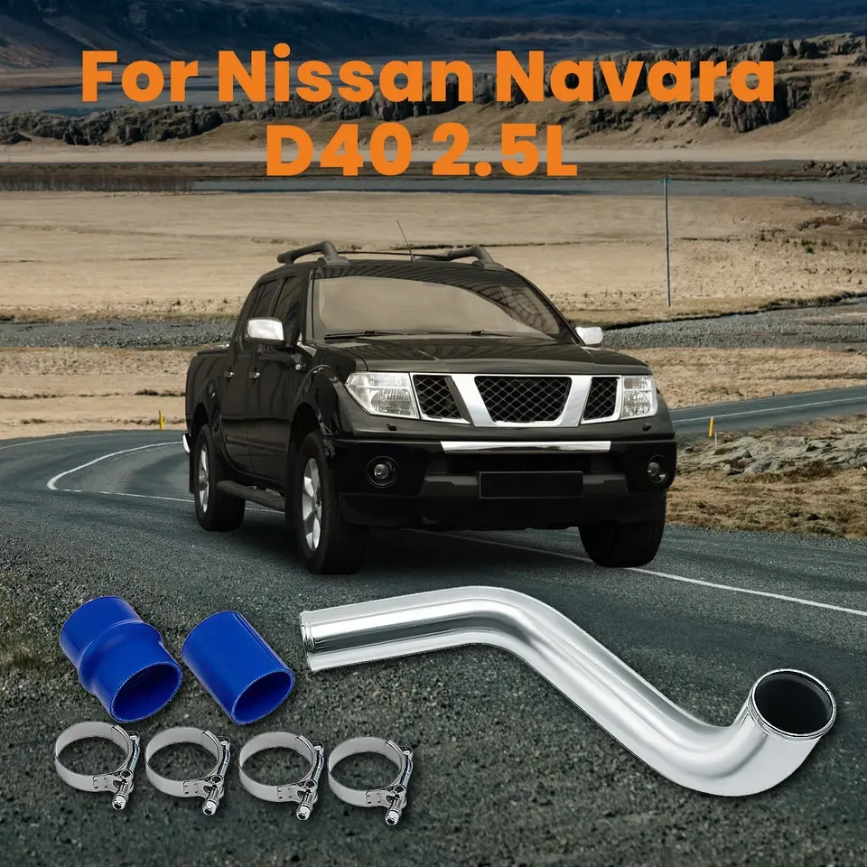 Thumbnail: Turbo Intercooler Pipe Kit For Nissan Navara D40 2.5L Diesel 2006–2011 – Silver