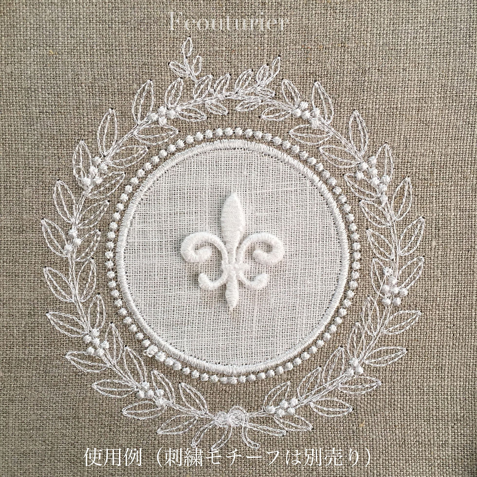 刺繍生地（月桂樹のリース) | fcouturier
