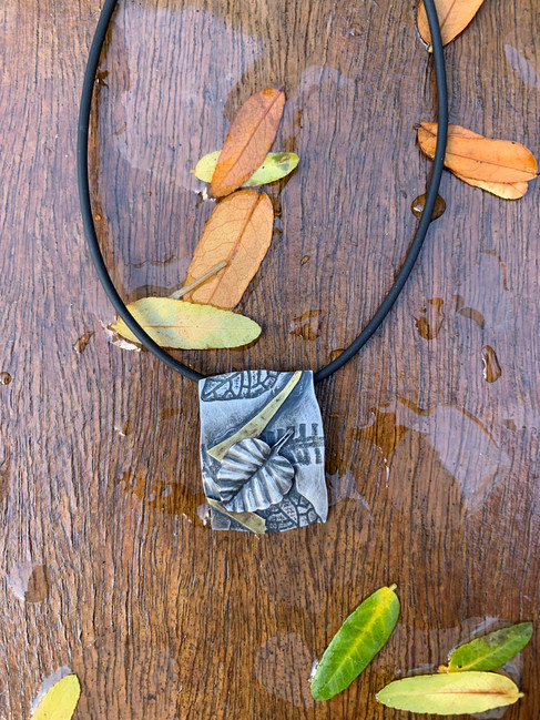 Forest Floor fagus Leaf Necklace by Tasmanian jeweller Megan Dickens