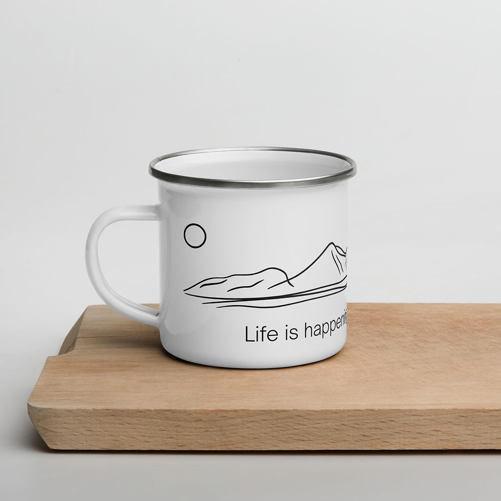 Thumbnail: Life is Happening Enamel Mug