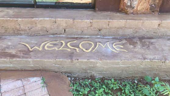 Welcome steps at the Volunteers Village Accommodation at Cheetah Experience