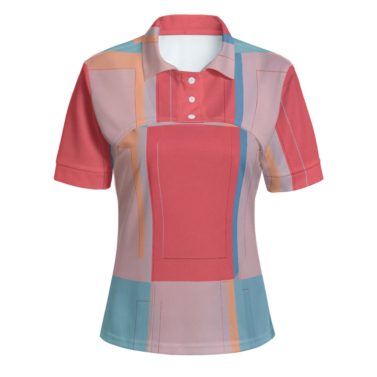 All-Over Print Women's Casual Two-piece POLO Shirt