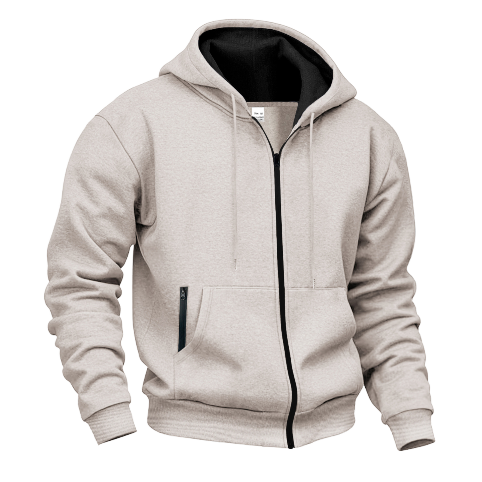 Warm Men's Regular Fit Fleece Hoodie - Custom Logo, Soft Cotton Blend Winter Str