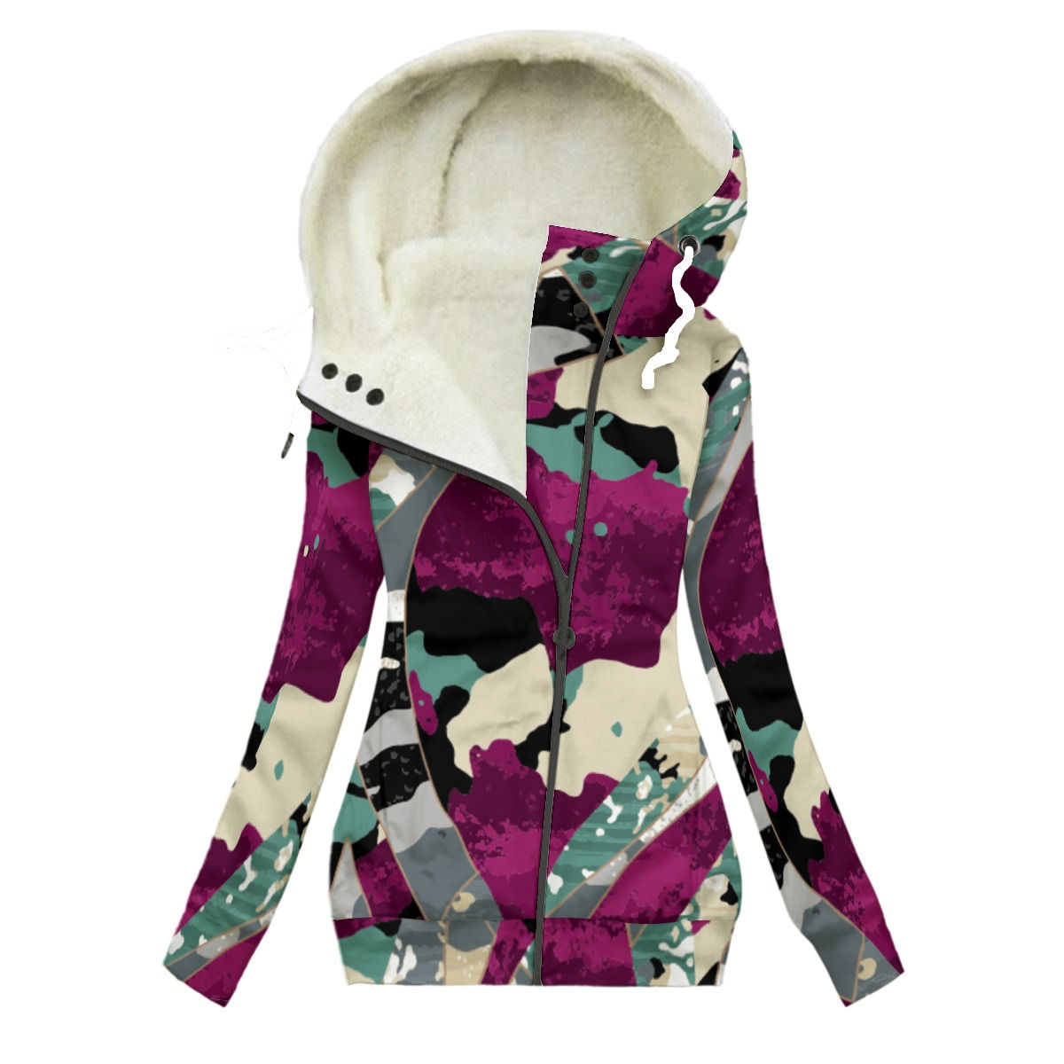 Freshdrop Women's Long Jacket With Fleece Lining