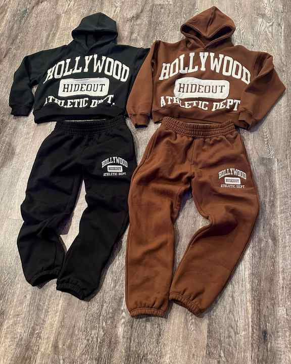 Thumbnail: Vintage Washed Tracksuit Set: Drop Shoulder Hoodie & Straight Leg Sweatpants