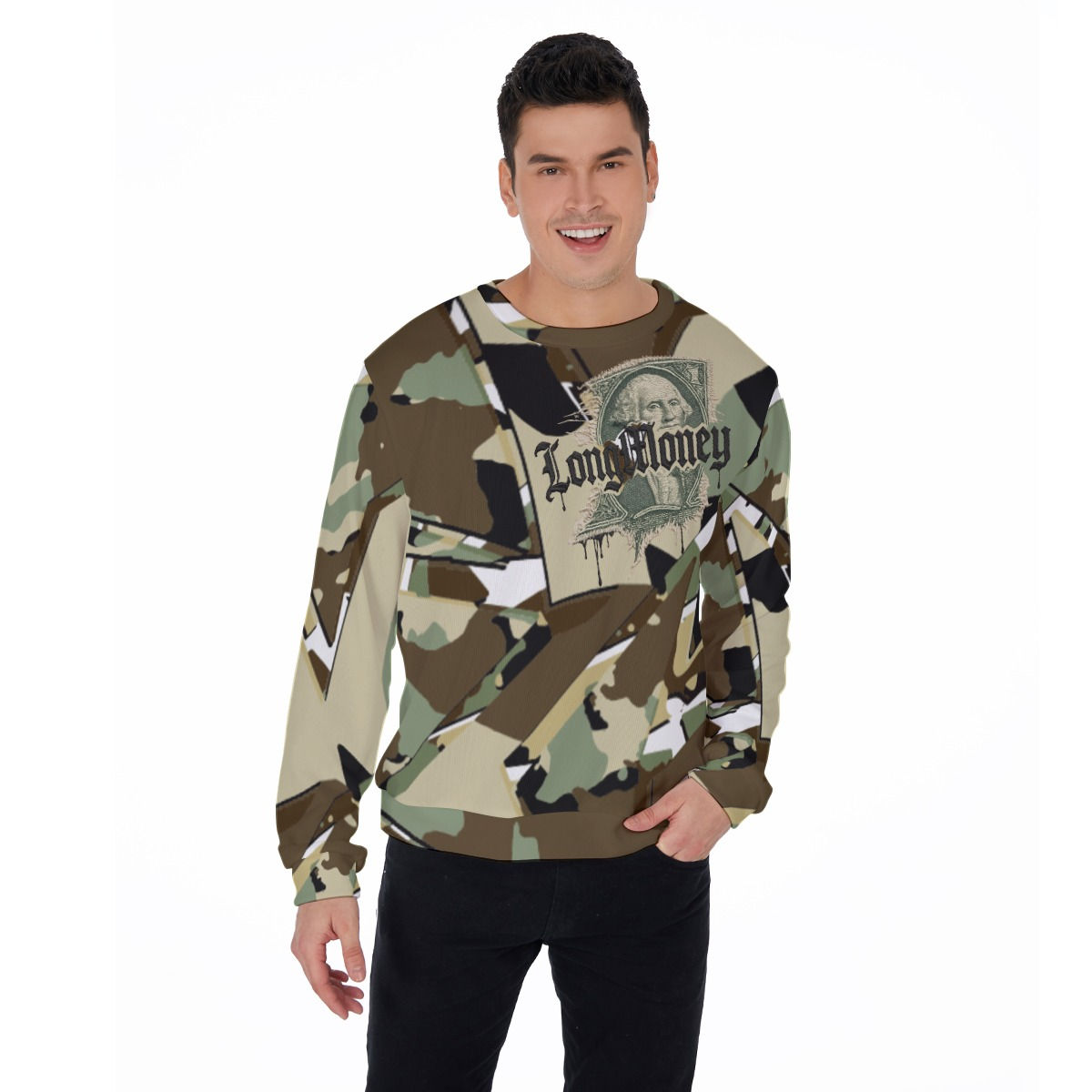 Longmoney Print Men's Sweater