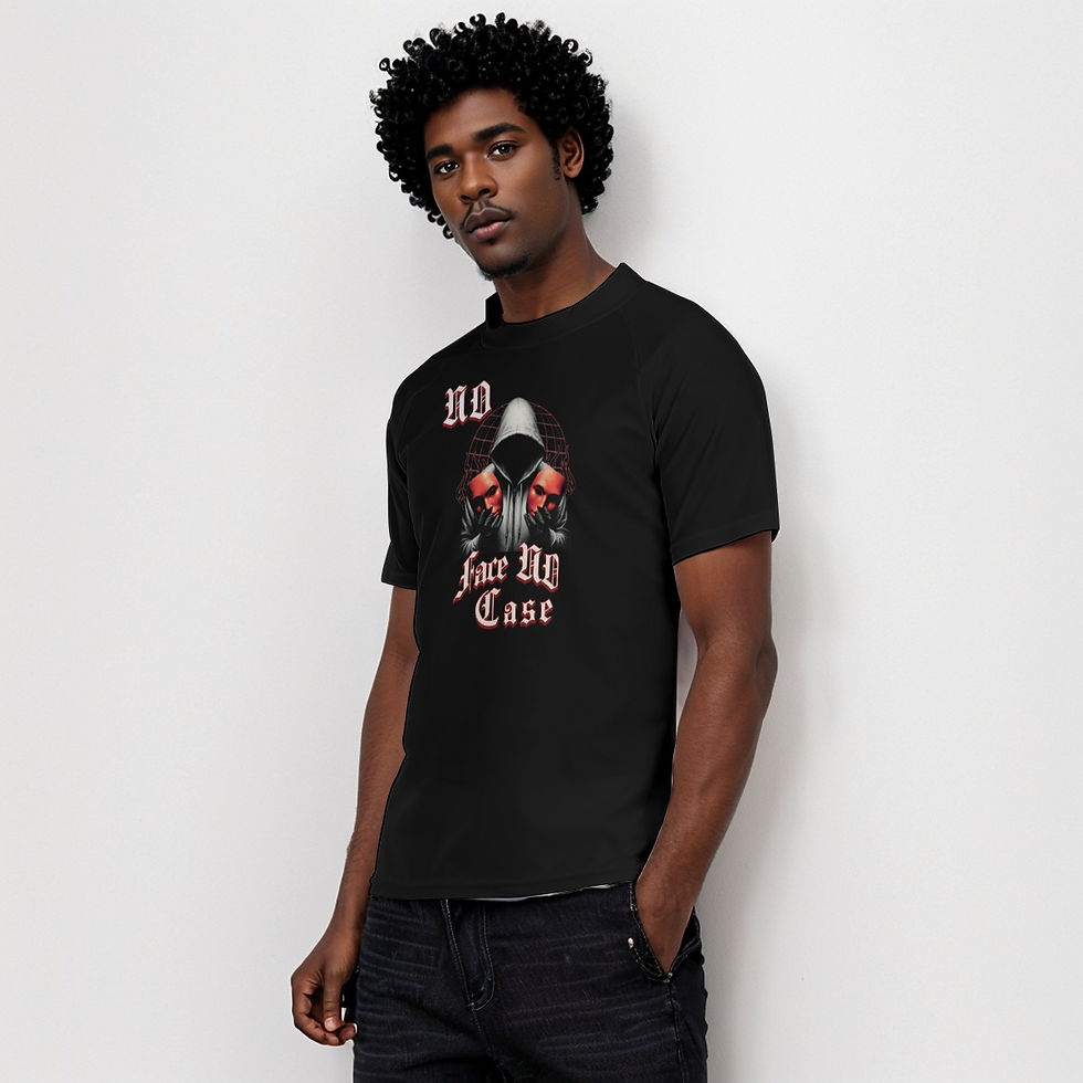Thumbnail: All-Over Print Men's Tight Surf Clothing With Half Sleeves