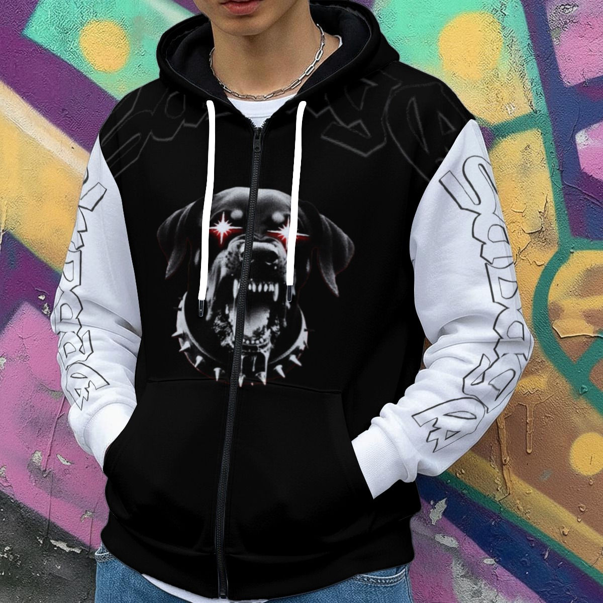 Freshdrop Men's Heavy Fleece Zip Up Hoodie