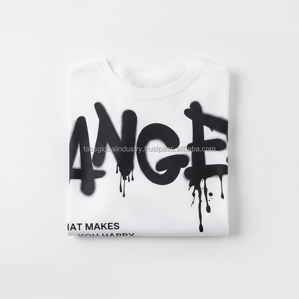 Thumbnail: Oversized White Graffiti Tee | 'LOS ANGELES' Dripping Print | 100% Cotton Street