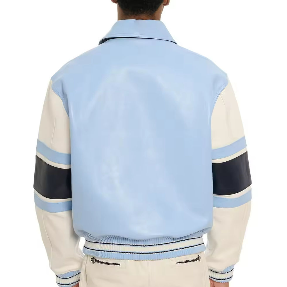 Thumbnail: Men's Breathable Wool Varsity Jacket | Thin Stand Collar, Silk Lined & Eco-Frien