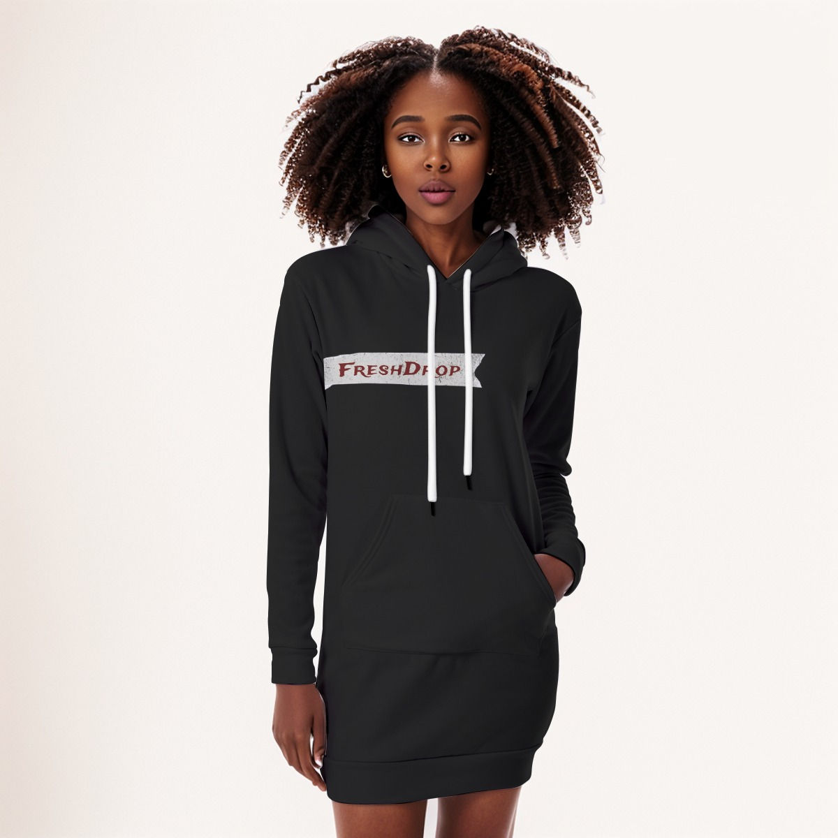 All-Over Print Women's Heavy Fleece Long Hoodie