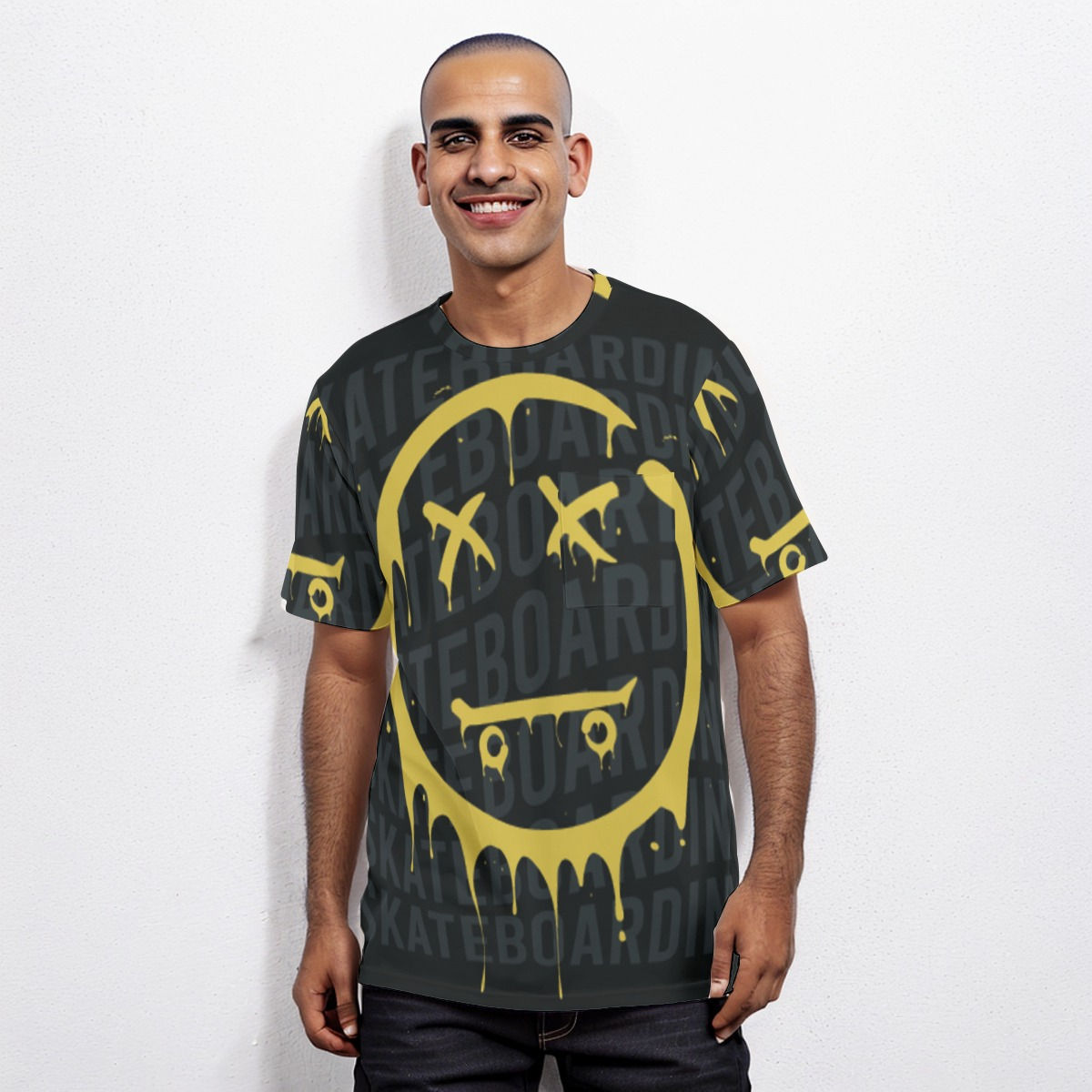 Freshdrop All-Over Print Men's Short Sleeve T-shirt With Chest Pocket