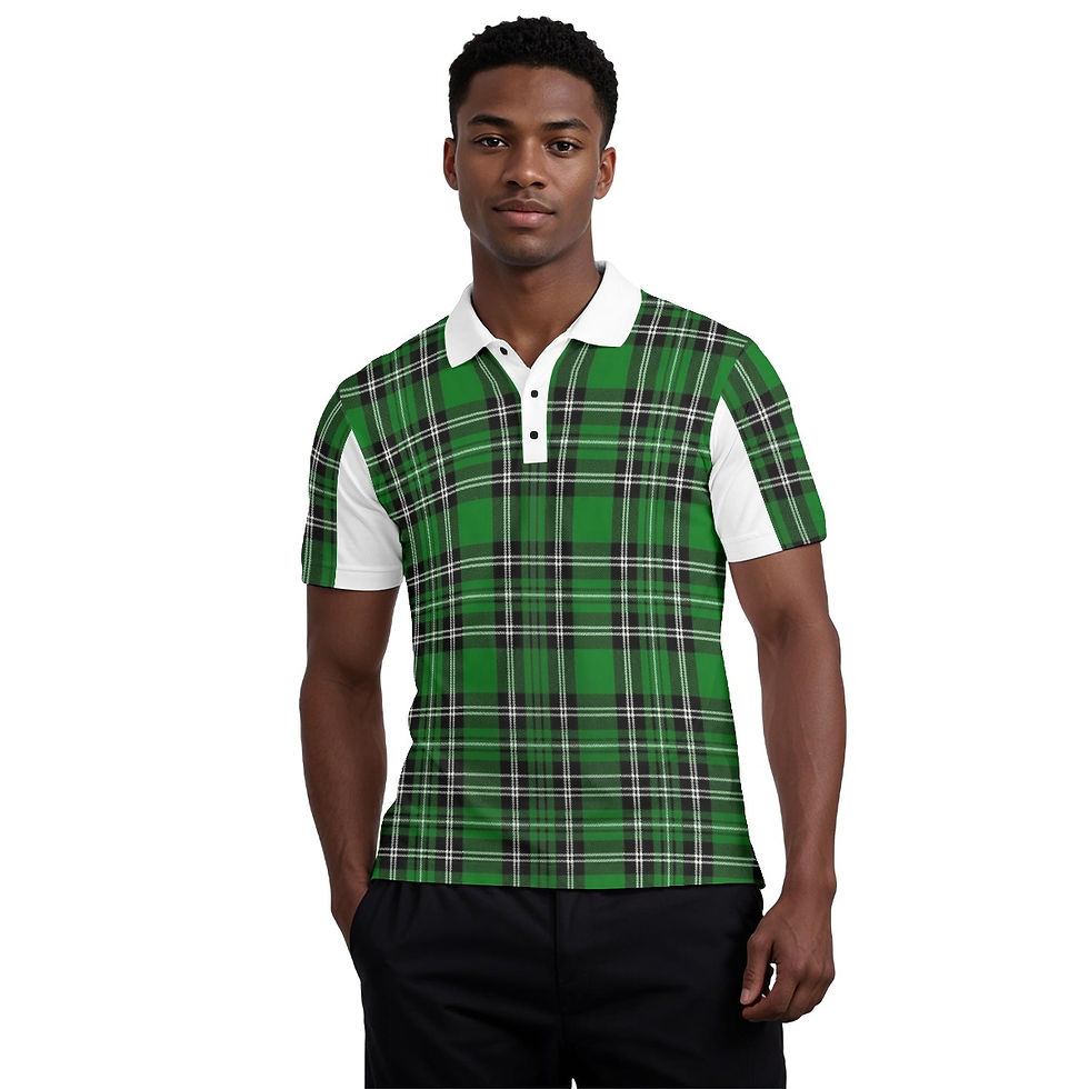 Thumbnail: All-Over Print Men's Polo Collar Jersey