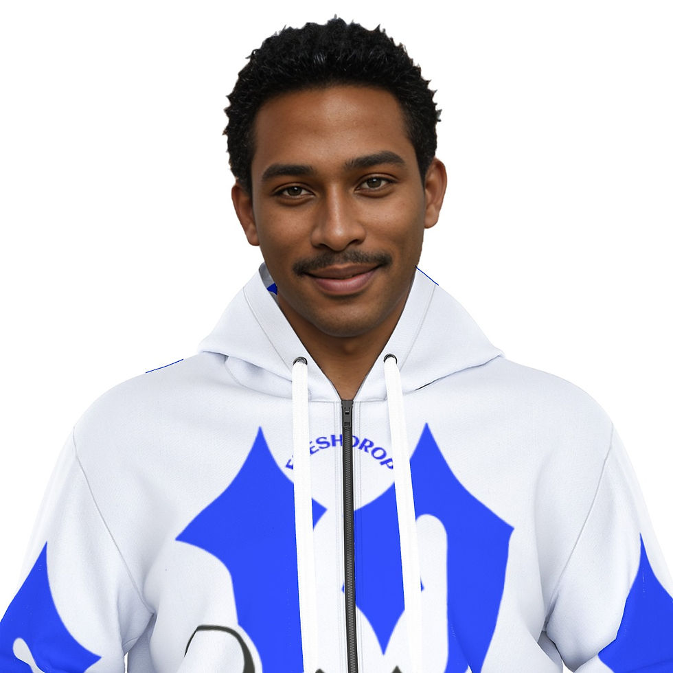 Thumbnail: All-Over Print Unisex Zipper Hoodie With Black Lining