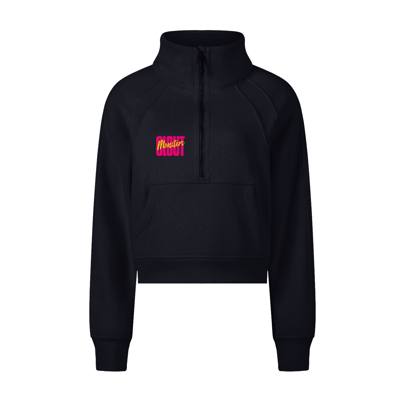 Cropped Half-Zip Sweatshirt