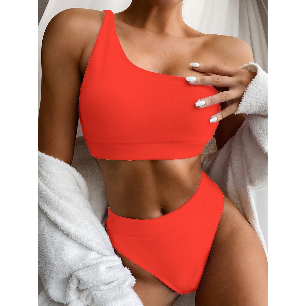 Freshdrop blanks All-Over Print Women's Bikini With Single Shoulder