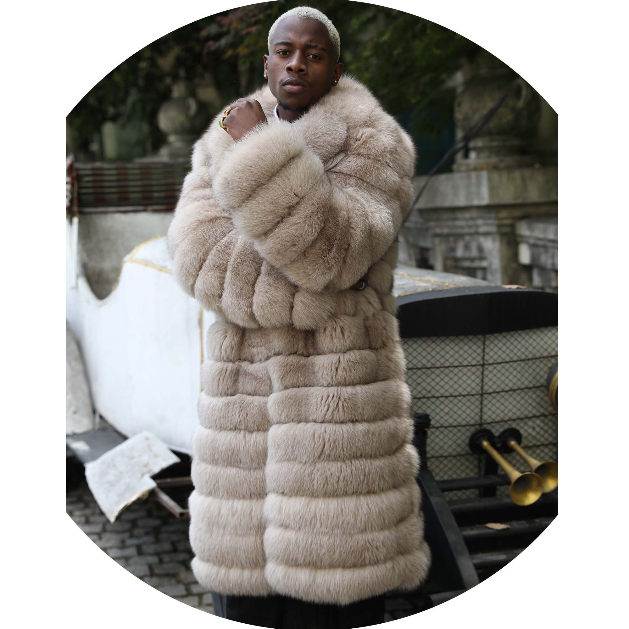 Luxury Long Fox Fur Coat for Men | Custom Fit, Classic Warm Winter Design