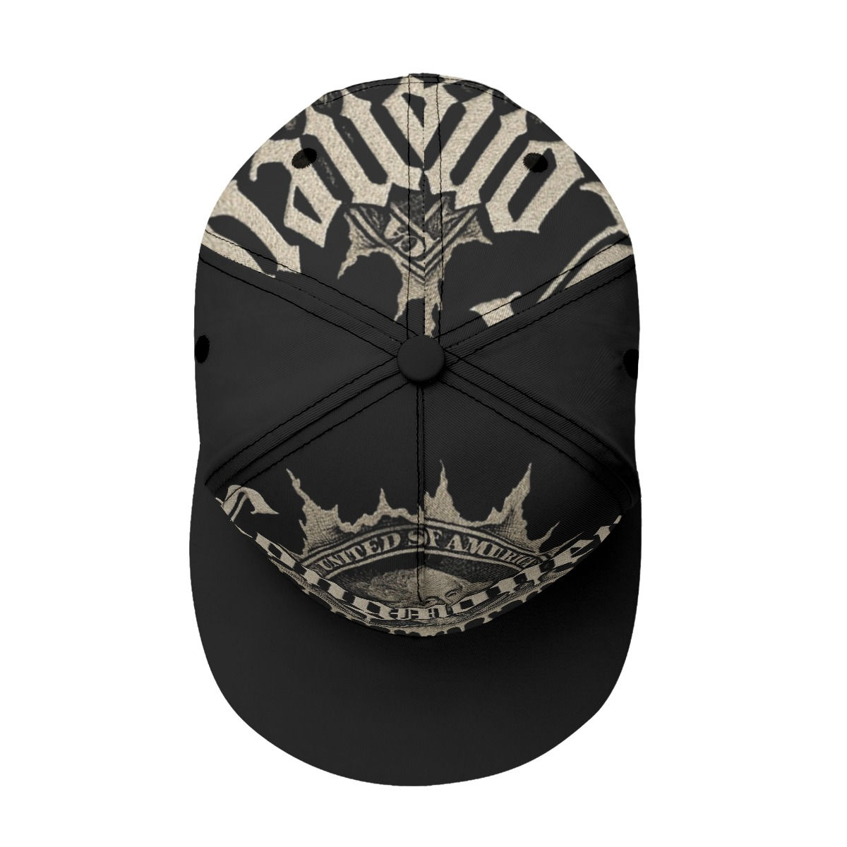 Longmoney All-Over Print Flat-Brim Baseball Cap With Box