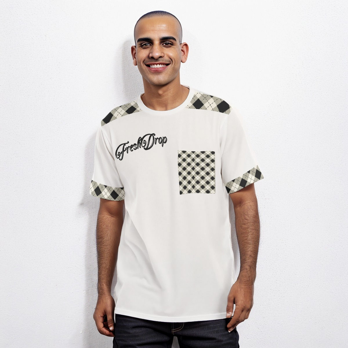 All-Over Print Men's Short Sleeve T-shirt With Chest Pocket