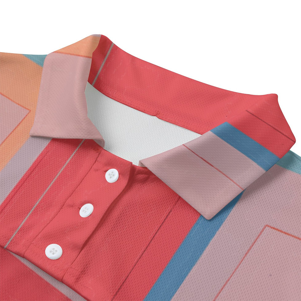 Thumbnail: All-Over Print Women's Casual Two-piece POLO Shirt