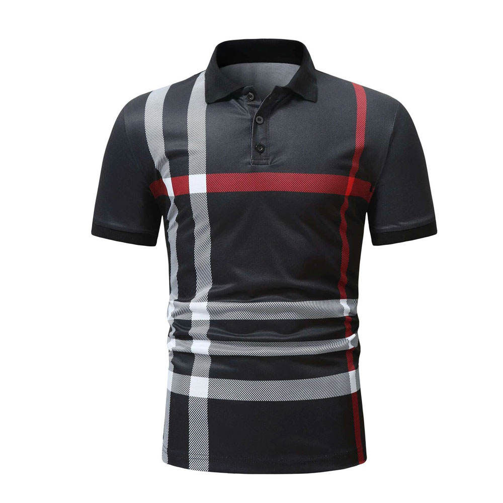 Men's Breathable Plain Polo Shirt - Sports Fit Plus Size