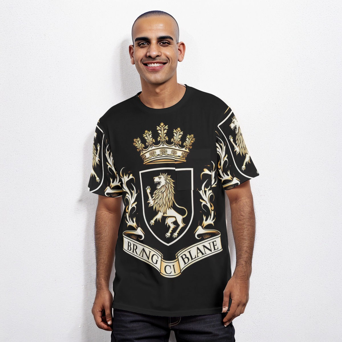 Freshdrop All-Over Print Men's Short Sleeve T-shirt With Chest Pocket